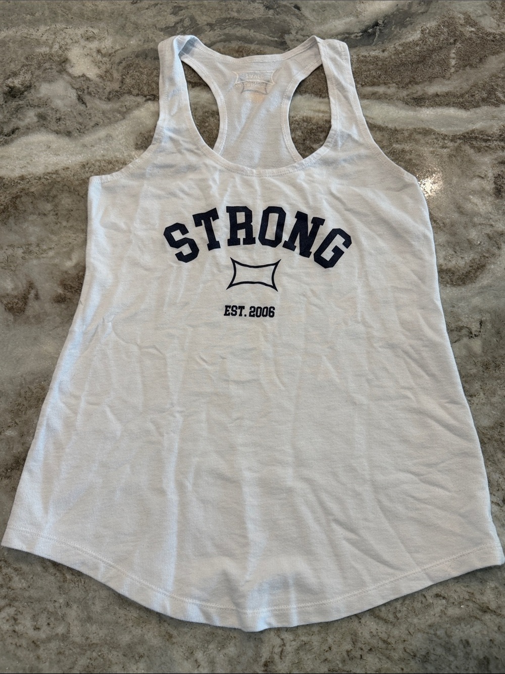 Strong White Racerback Tank Top